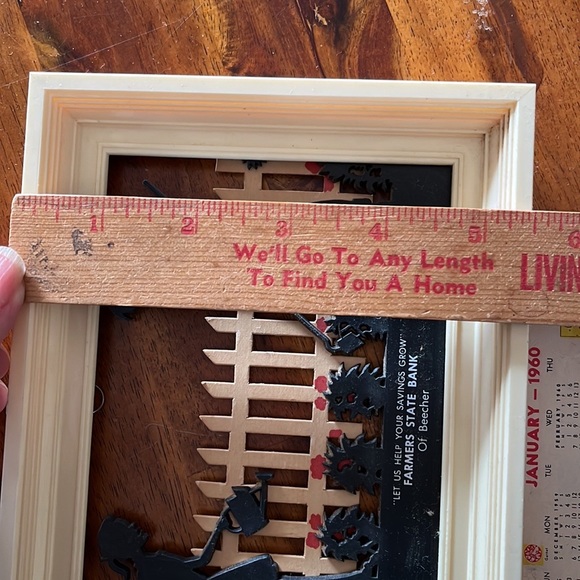 1960 Gardening Silhouette Calendar Holder~Gardening~Beecher~Vintage 60s - Picture 4 of 8